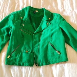 Faux Suede Bomber Jacket